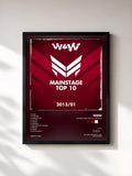 #noir Tableau de l'album Mainstage Top 10 - 2013-01 de W&W, cadre noir, imprimé et encadré en France