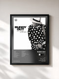 #noir Rhythm & Blues by Buddy Guy as a framed art print, black frame, printed and framed in France