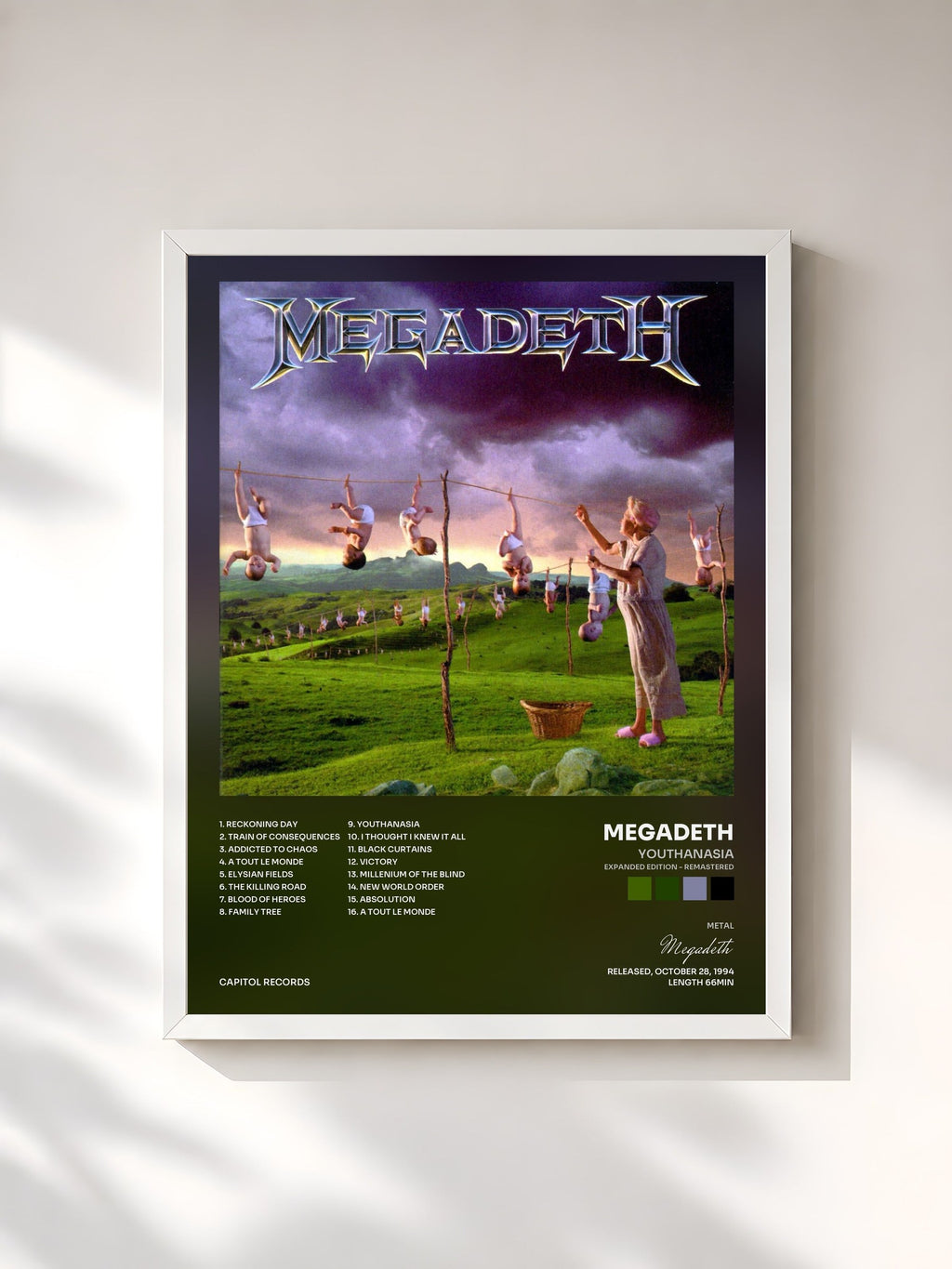 #blanc Youthanasia (Expanded Edition - Remastered) von Megadeth als gerahmter Kunstdruck, weißer Rahmen, gedruckt und gerahmt in Frankreich