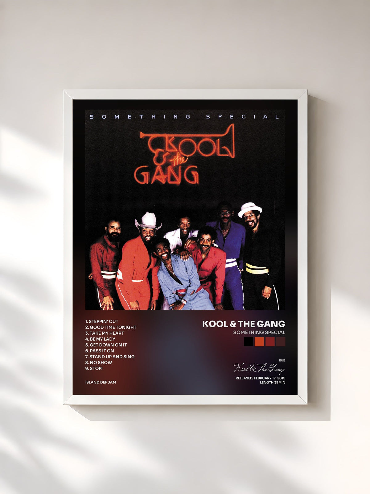 #blanc Something Special von Kool & The Gang als gerahmter Kunstdruck, weißer Rahmen, gedruckt und gerahmt in Frankreich