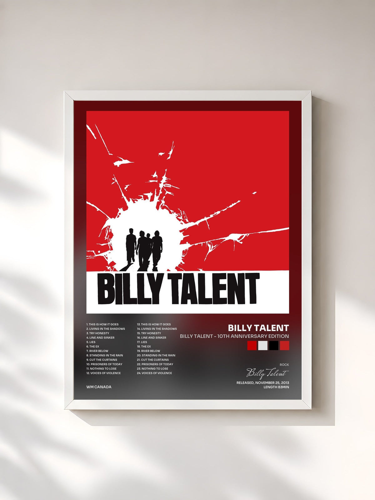 #blanc Billy Talent - 10th Anniversary Edition von Billy Talent als gerahmter Kunstdruck, weißer Rahmen, gedruckt und gerahmt in Frankreich