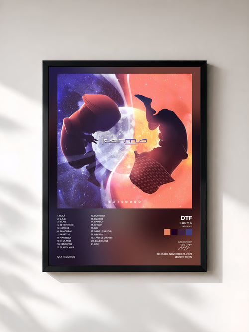 DTF · Karma (Extended) — Gerahmter Kunstdruck