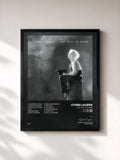 #noir Tableau de l'album Hat Full Of Stars de Cyndi Lauper, cadre noir, imprimé et encadré en France