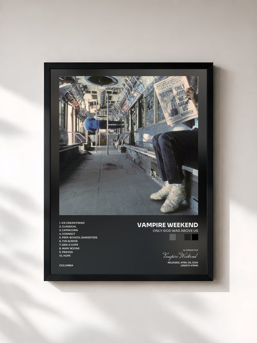 Vampire Weekend · Only God Was Above Us — Gerahmter Kunstdruck