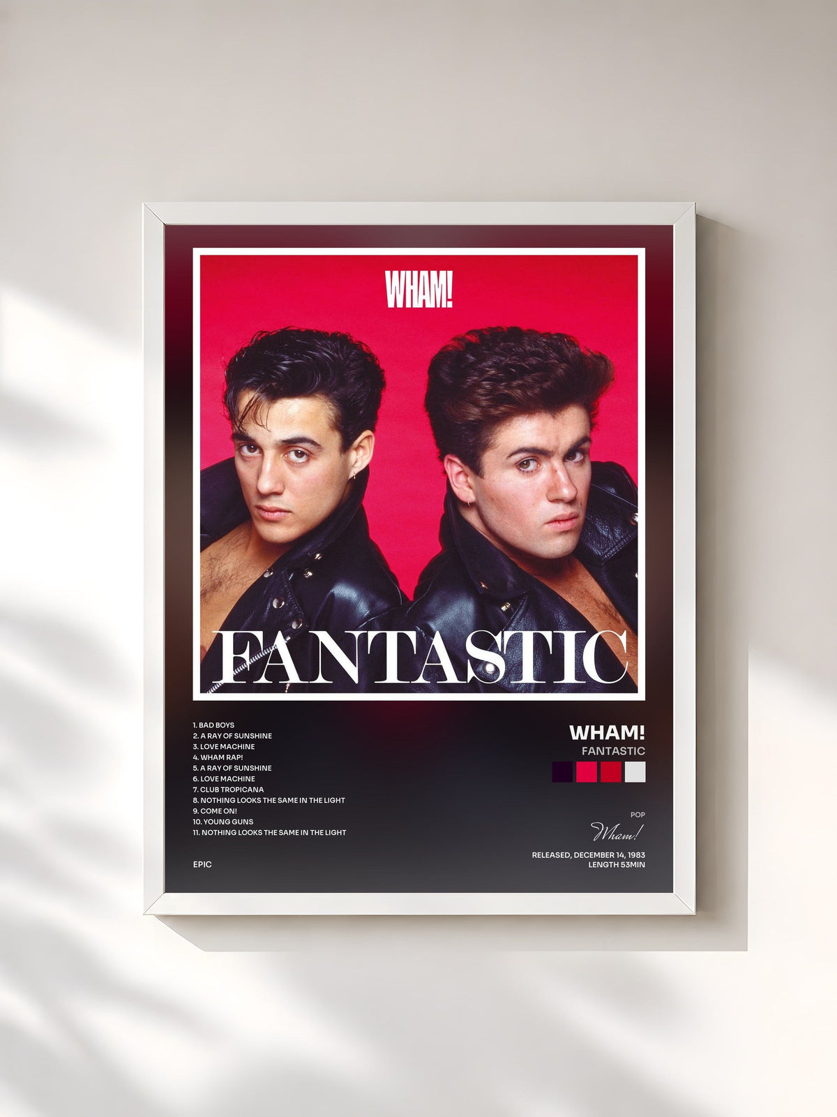 #blanc Fantastic von Wham! als gerahmter Kunstdruck, weißer Rahmen, gedruckt und gerahmt in Frankreich