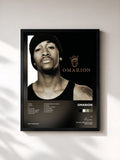 #noir O by Omarion as a framed art print, black frame, printed and framed in France