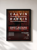 #noir Tableau de l'album Sweet Nothing (feat. Florence Welch) de Calvin Harris, cadre noir, imprimé et encadré en France