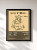 #noir Ex Libris von Nino Ferrer als gerahmter Kunstdruck, schwarzer Rahmen, gedruckt und gerahmt in Frankreich
