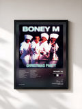 #noir Christmas Party von Boney M. als gerahmter Kunstdruck, schwarzer Rahmen, gedruckt und gerahmt in Frankreich