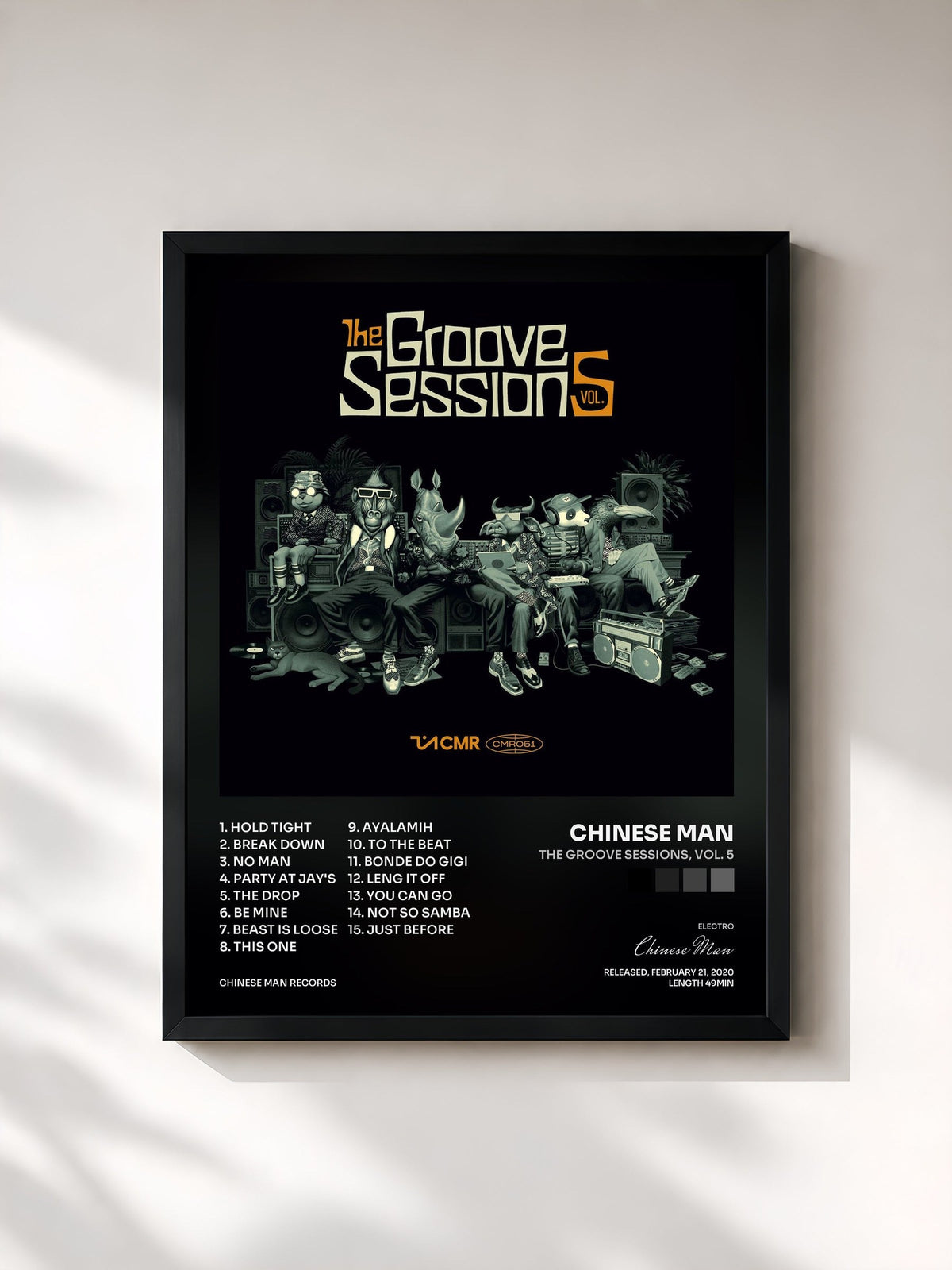 #noir The Groove Sessions, Vol. 5 von Chinese Man als gerahmter Kunstdruck, schwarzer Rahmen, gedruckt und gerahmt in Frankreich