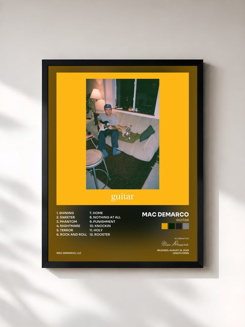 Mac Demarco · Guitar — Lámina enmarcada