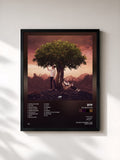 #noir Double Star by DTF as a framed art print, black frame, printed and framed in France