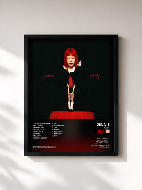 JENNIE · Ruby — Gerahmter Kunstdruck