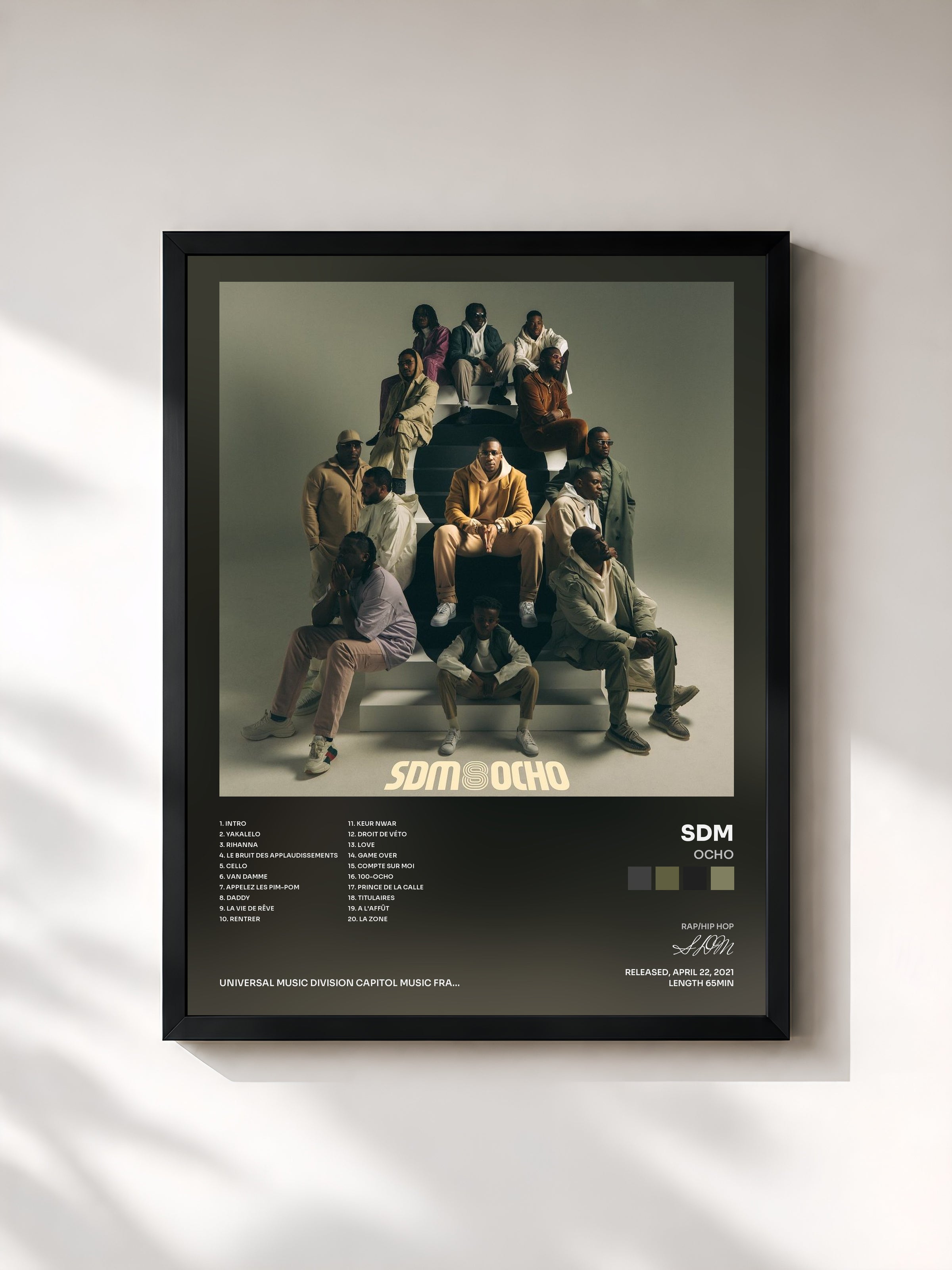 #noir OCHO by SDM as a framed art print, black frame, printed and framed in France