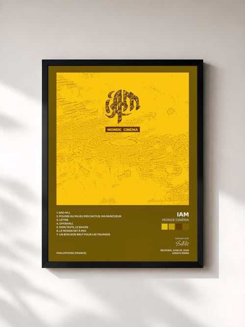 IAM · Monde Cinéma — Affiche encadrée