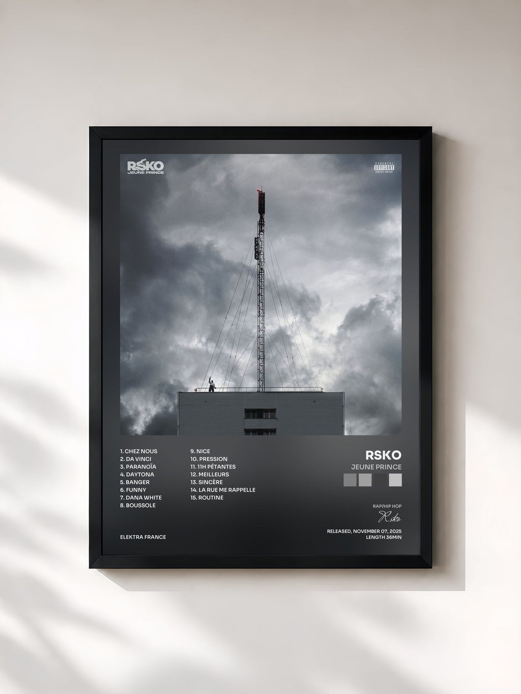 #noir Jeune prince by Rsko as a framed art print, black frame, printed and framed in France
