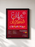 #noir Tableau de l'album Ella & Louis Christmas de Ella Fitzgerald, cadre noir, imprimé et encadré en France