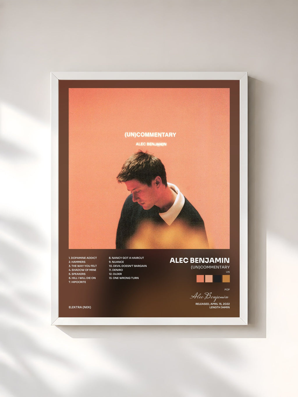 #blanc (Un)Commentary von Alec Benjamin als gerahmter Kunstdruck, weißer Rahmen, gedruckt und gerahmt in Frankreich