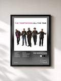 #noir Tableau de l'album All The Time de The Temptations, cadre noir, imprimé et encadré en France