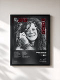 #noir Joplin In Concert di Janis Joplin in stampa incorniciata, cornice nera, stampata e incorniciata in Francia