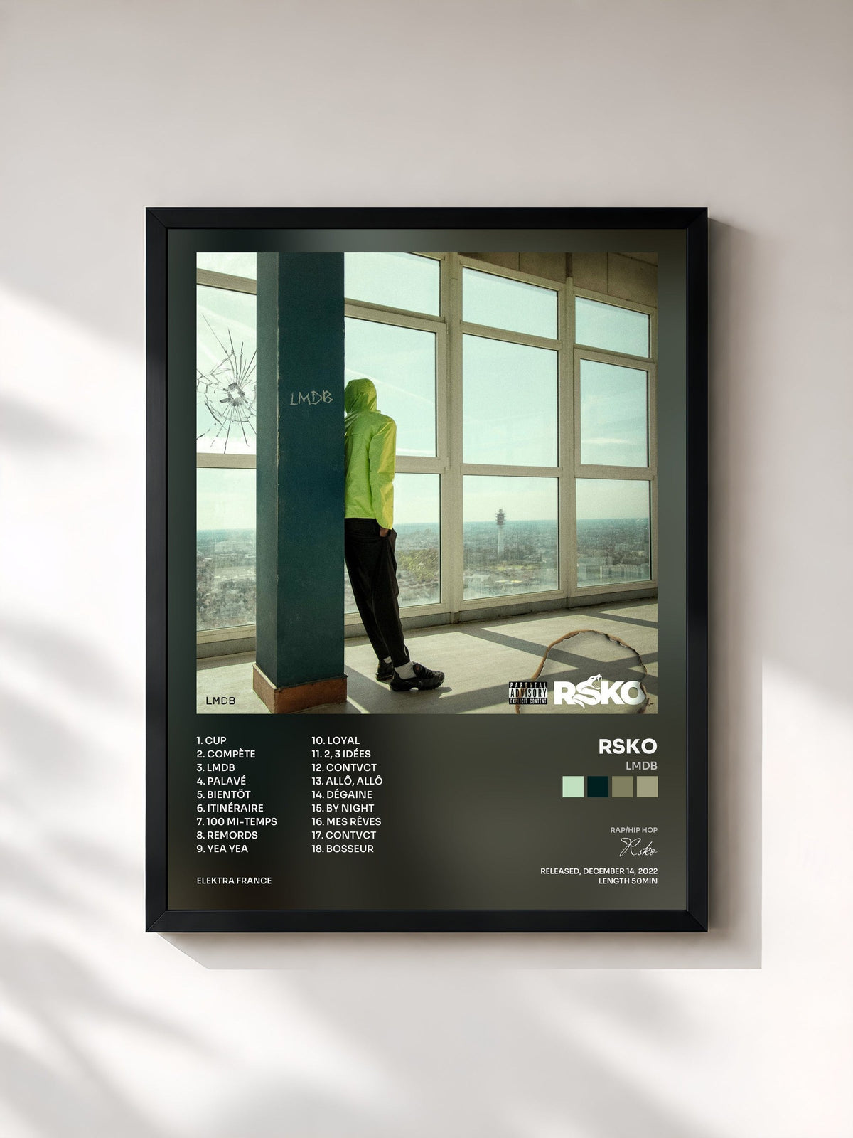 #noir LMDB by Rsko as a framed art print, black frame, printed and framed in France