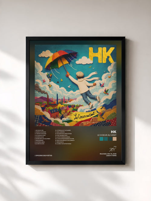 HK · Le coeur au vent — Framed art print