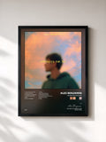 #noir Tableau de l'album Narrated For You de Alec Benjamin, cadre noir, imprimé et encadré en France