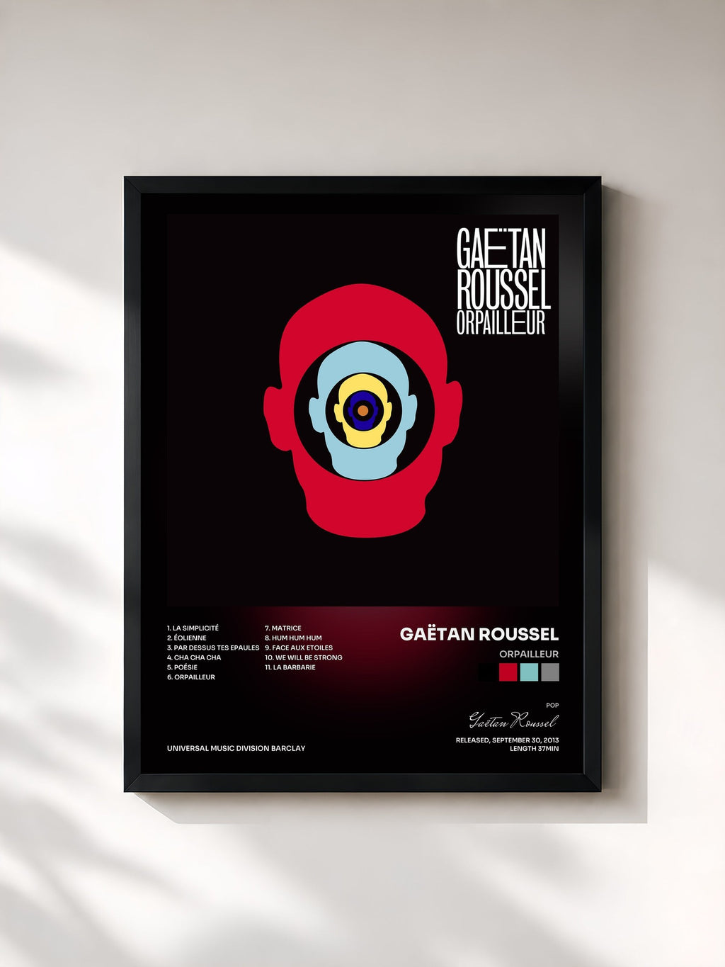 #noir Orpailleur by Gaëtan Roussel as a framed art print, black frame, printed and framed in France