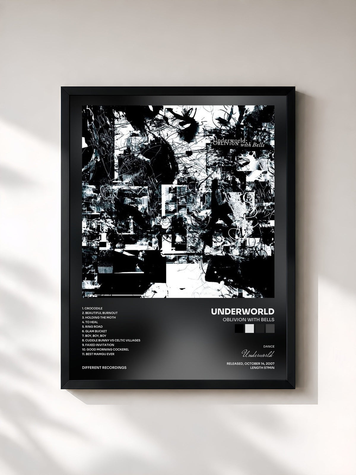 #noir Oblivion With Bells by Underworld as a framed art print, black frame, printed and framed in France