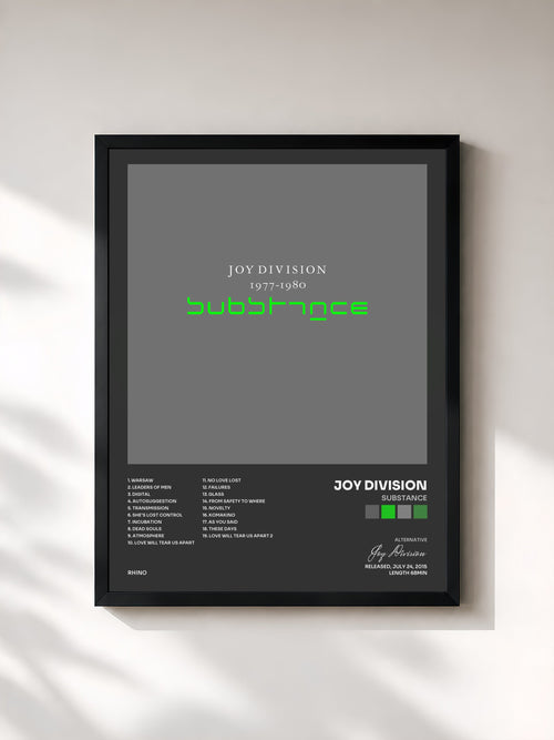 Joy Division · Substance — Affiche encadrée