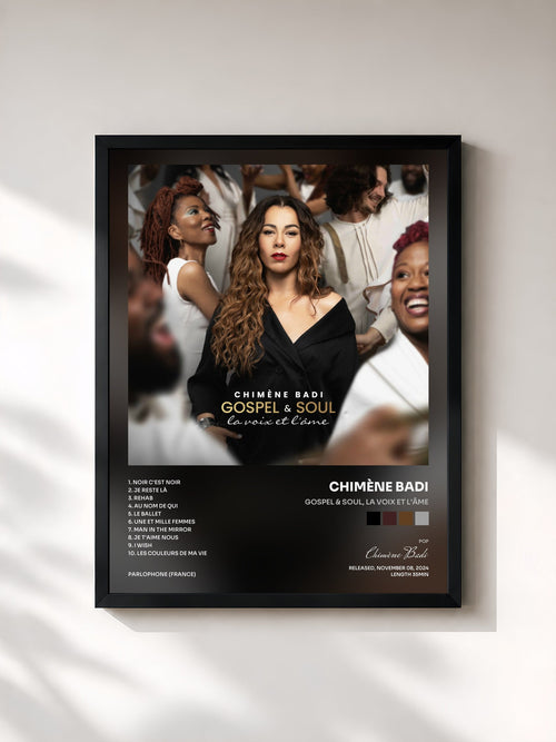Chimène Badi · GOSPEL & SOUL, la voix et l’âme — Lámina enmarcada