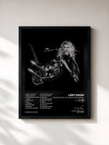 #noir Tableau de l'album BORN THIS WAY THE TENTH ANNIVERSARY de Lady Gaga, cadre noir, imprimé et encadré en France