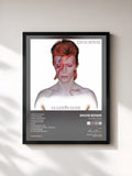 #noir Aladdin Sane (2013 Remaster) di David Bowie in stampa incorniciata, cornice nera, stampata e incorniciata in Francia