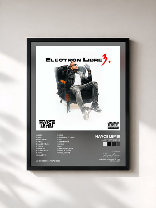 Hayce Lemsi · Electron libre 3 — Lámina enmarcada