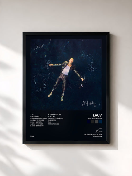 Lauv · All 4 Nothing — Affiche encadrée