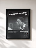 #noir Tableau de l'album A Love Supreme de John Coltrane, cadre noir, imprimé et encadré en France
