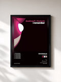 #noir Tableau de l'album I Remember de Deadmau5, cadre noir, imprimé et encadré en France