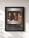 #noir Tableau de l'album This Is The Remix de Destiny's Child, cadre noir, imprimé et encadré en France