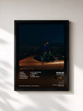 #noir Tableau de l'album Scenic Drive (The Tape) de Khalid, cadre noir, imprimé et encadré en France