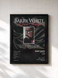 #noir Love Songs von Barry White als gerahmter Kunstdruck, schwarzer Rahmen, gedruckt und gerahmt in Frankreich