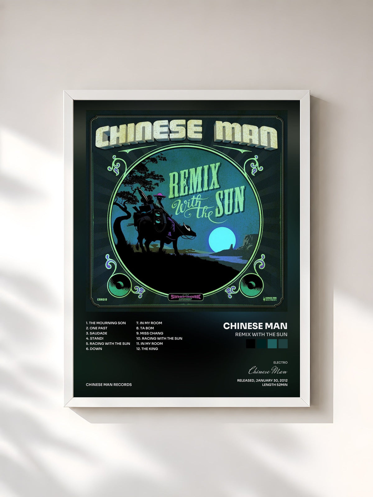 #blanc Remix with the Sun von Chinese Man als gerahmter Kunstdruck, weißer Rahmen, gedruckt und gerahmt in Frankreich