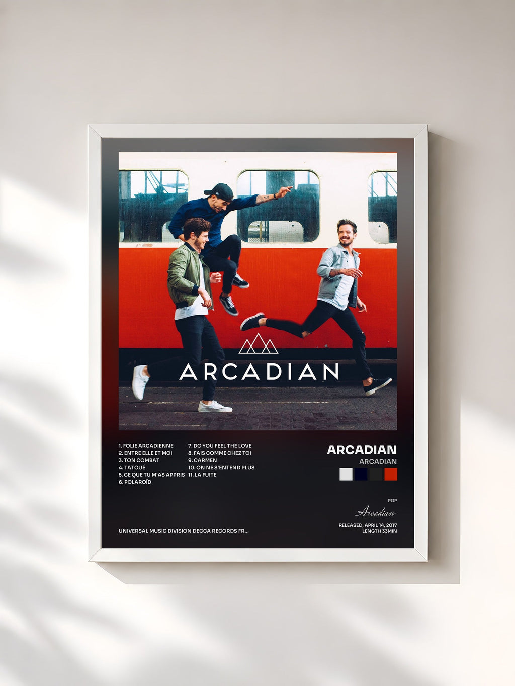 #blanc Tableau de l'album Arcadian de Arcadian, cadre blanc, imprimé et encadré en France