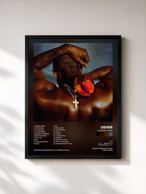 USHER · COMING HOME — Affiche encadrée