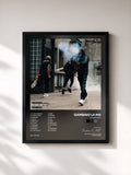 #noir Tableau de l'album Gambinerie de Gambino La MG, cadre noir, imprimé et encadré en France