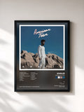 #noir Tableau de l'album American Teen de Khalid, cadre noir, imprimé et encadré en France