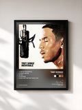 #noir Inevitable de Trey Songz en lámina enmarcada, marco negro, impresa y enmarcada en Francia