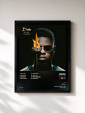 #noir Rose noire by Driks as a framed art print, black frame, printed and framed in France