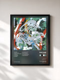 #noir Tableau de l'album Mixed Up de The Cure, cadre noir, imprimé et encadré en France
