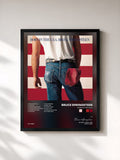 #noir Tableau de l'album Born In The U.S.A. de Bruce Springsteen, cadre noir, imprimé et encadré en France