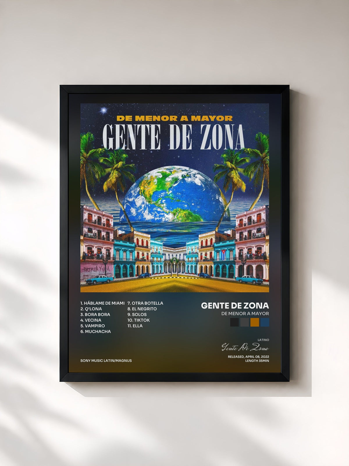 #noir De Menor a Mayor di Gente De Zona in stampa incorniciata, cornice nera, stampata e incorniciata in Francia